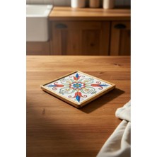 Bambum Gura - Mango Wood Square Tray Tulip Large