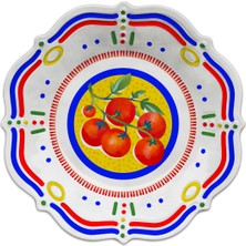 Baci Milano Dolce Vita Tomatos Set Of 6 Deep Plates 23.5 cm Melamine