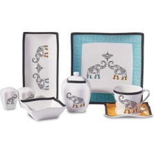 Korkmaz Link Collection 28-Piece Square Breakfast Set A8584