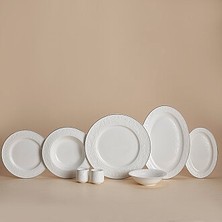 Korkmaz Floransa Collection 53-Piece Platinum Dinnerware Set A9877