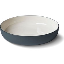 Esma Dereboy Capsule Handmade Porcelain Medium Round Bowl 18 cm Black/ıvory