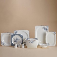 Korkmaz Bone Selection 60-Piece Square Dinnerware Set A8455