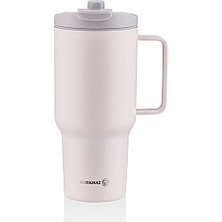 Korkmaz Freedom 1 Litre Pink Tumbler Thermos With Straw A5577-1