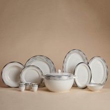 Korkmaz Perla Collection 60-Piece Round Dinnerware Set A8360