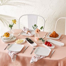 Emsan New Misra Porcelain 12-Piece Breakfast Set For 6 White