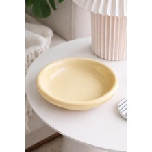 Beige & Stone Yellow Donut Ceramic Dinner Plate – 21,5 cm