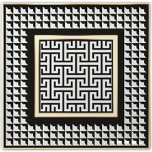 Bacı Mılano Baci Milano Optical Square Tray 30,5X30,5 cm - Black White