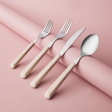 Emsan Rivet 24-Piece Cutlery Set For 6 Cream