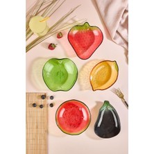 Lora Bianca Frutta 5-Piece Assorted Fruit-Shaped Glass Snack/fruit/appetizer Bowl Set