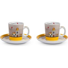 Egan Italy Le Casette Coffee Cup Set Of 2 Yellow