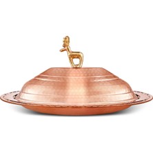 Karaca Alacahoyuk Copper Serving Plate 25 cm