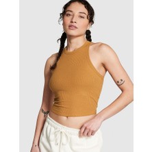 Victoria's Secret Mock Neck Ribbed Tank Top