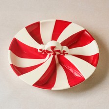 Karaca New Year Candy Twist Divided Serving Dish 26.7 cm