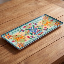Baci Milano Dolce Farniente Melamine Rectangular Tray 48 cm