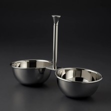 Jumbo Quenny 2-Section Snack Dish - Silver