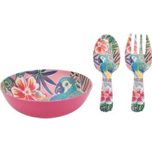 LuckyArt Lucky Art Tropea Melamine 3-Piece Salad Serving Set 30CM