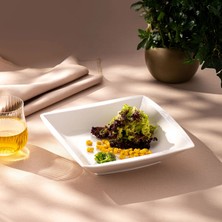 Emsan Pamukkale Square Deep Plate 25 cm