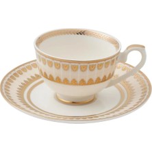Weımar Weimar Joanna Of Bavaria 6-Person 12-Piece Coffee Cup Set - Gold White