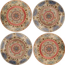 LuckyArt Lucky Art Rosea Bone 4-Piece Serving Plate Set 27 cm