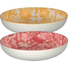 LuckyArt Lucky Art Aurea 2-Piece Ceramic Deep Plate Set 22CM