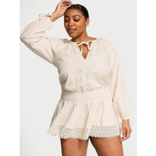 Victoria's Secret Linen Lace Beach Dress