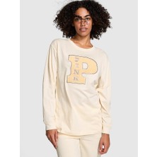 Victoria's Secret Oversized Long-Sleeve Campus T-Shirt