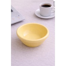 Beige & Stone Ceramic Yellow Donut Ice Cream Bowl