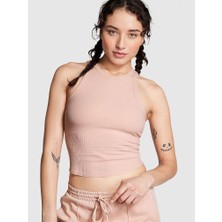 Victoria's Secret Mock Neck Ribbed Tank Top