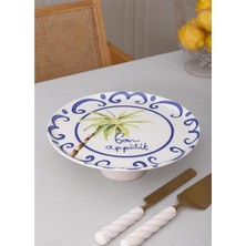 The Mia Palma Footed Serving Plate 10X30 cm