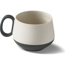 Esma Dereboy Tube Handmade Porcelain Coffee Cup 100 ml Black/ıvory