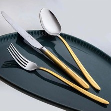 Jumbo 9401 Gold 84-Piece Cutlery Set For 12 People