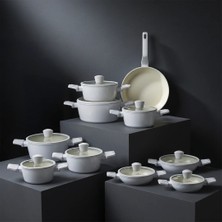 Jumbo Swiss Crystal 19-Piece Light Grey Dowry Cookware Set