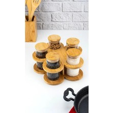 Bambum Sorrel 6-Piece Spice Jar Set With Stand Small