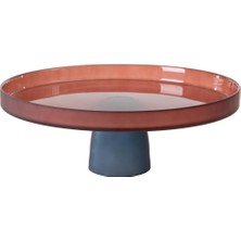 Mudo Home Colors Footed Glass Serving Dish 28CM - Red