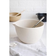 Beige & Stone Ceramic Large Mixing Bowl – Cream