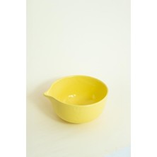 Beige & Stone Ceramic Glossy Yellow Matcha Bowl