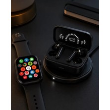 Pileli Store Spor ve Günlük Kullanıma Uygun Akıllı Saat ve Bluetooth Kulaklık Seti Yüksek Performans