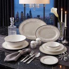 Royal Canterbury Milada Platinum 55-Piece Dinner Set