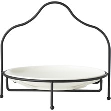 Mudo Home Gurme Serving Dish With Stand 22CM - Black