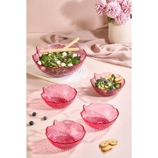 Lora Bianca Grania 5-Piece Pomegranate-Shaped Glass Salad/fruit/presentation Serving Bowl Set