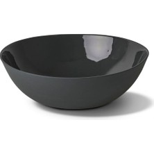 Esma Dereboy Handmade Porcelain Round Large Bowl 24.5 cm Black