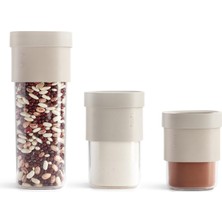 Lekue Save Store 3-Piece Storage Container Set Beige