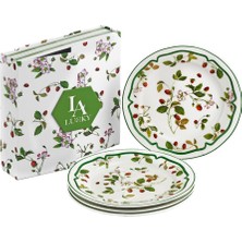 LuckyArt Lucky Art Blassom Bone 4-Piece Plate Set 20 cm
