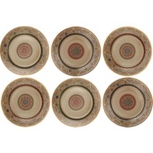LuckyArt Lucky Art Rosea Bone 27 cm Plate Set Of 6