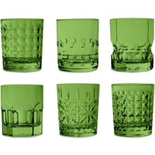 Baci Milano Crystal Touch Glass Set Of 6, 300 ml Green