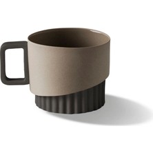Esma Dereboy Korint Handmade Porcelain Tea Cup 200 ml Black/stone