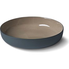 Esma Dereboy Capsule Handmade Porcelain Medium Round Bowl 18 cm Black/stone