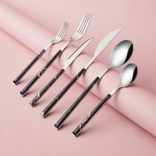 Karaca Leda Black 36-Piece Cutlery Set For 6