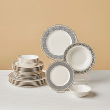 Karaca Forever Bone Globe 24-Piece Dinnerware Set For 6