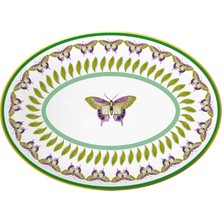 Baci Milano Amazzonia Porcelain Oval Serving Plate 31 cm